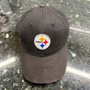 Pittsburgh Steelers Black Baseball Cap with Team Patch Kids NFL Merch Camo Hat